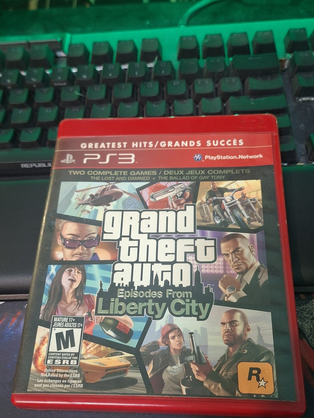 Sony PS3 Grand Theft Auto: Episodes From Liberty City - Red and Multicolor Cover